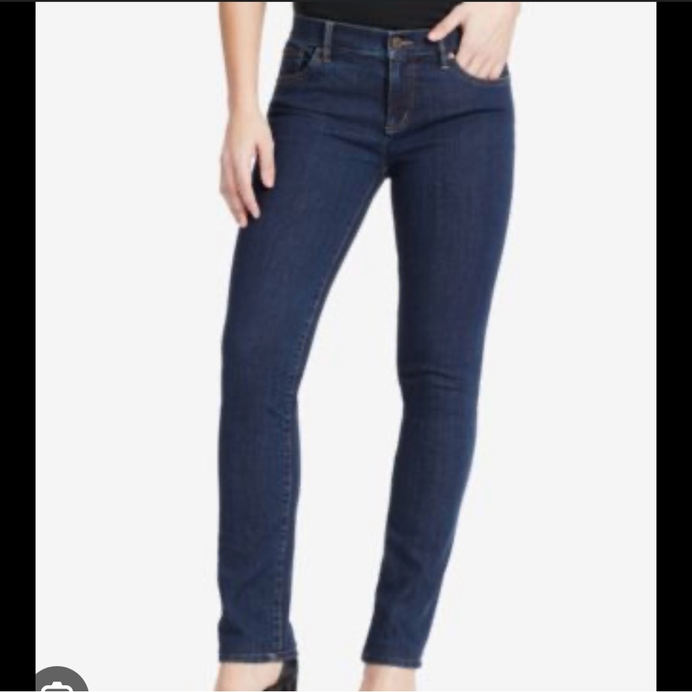 LRL Jeans Dark Wash Mid-Low Rise Classic Straight Leg Jeans